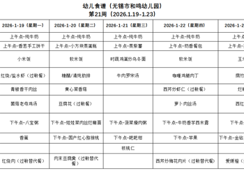 2025年秋学期第二十一周幼儿健康食谱